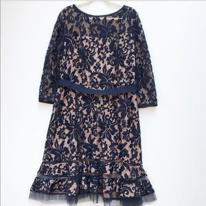 Gorgeous Fit and Flare Blue Lace Dress